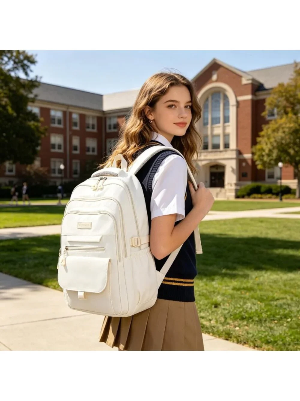 Cute Aesthetic Backpack for Students, Kids & Teen Girls - Stylish School Bag